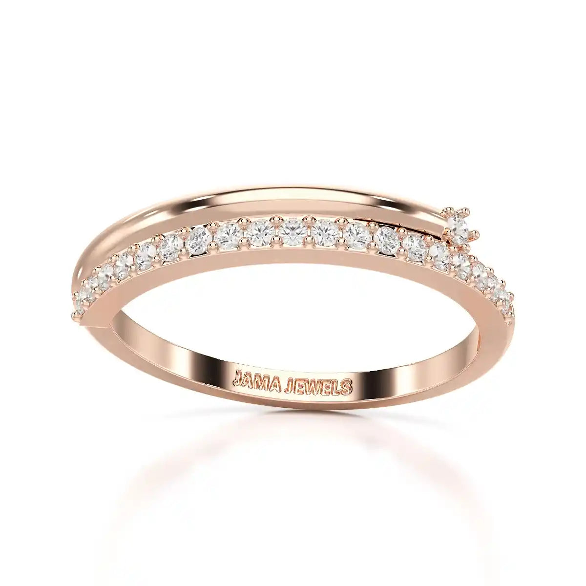 0.20 CT Round Cut Lab Diamond Split Ring