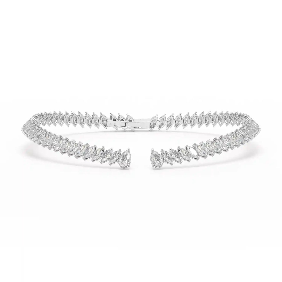 37.17 CT Pear and Marquise Cut Lab Diamond Necklace