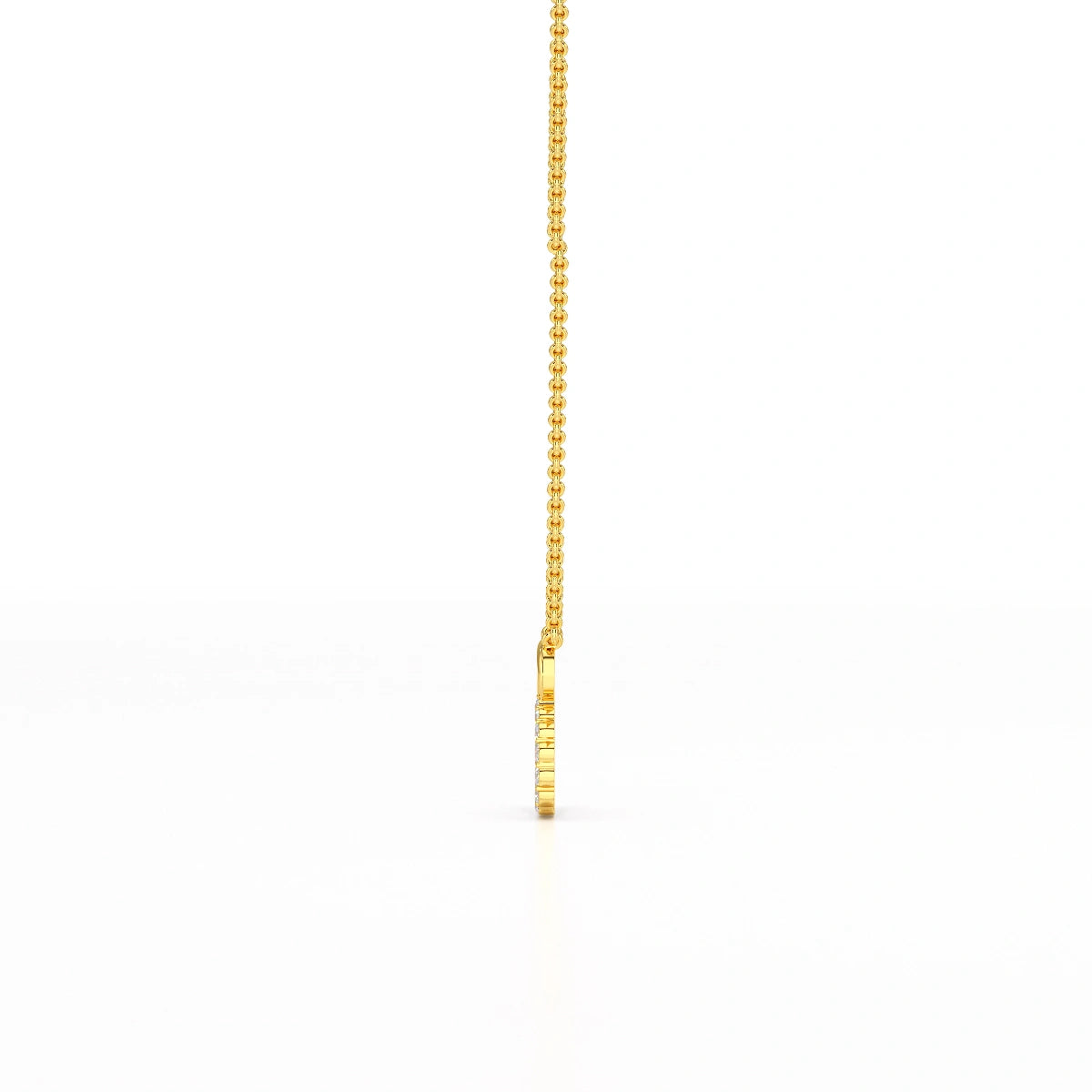 0.46 CT Round Cut Lab Diamond Chain Pendant