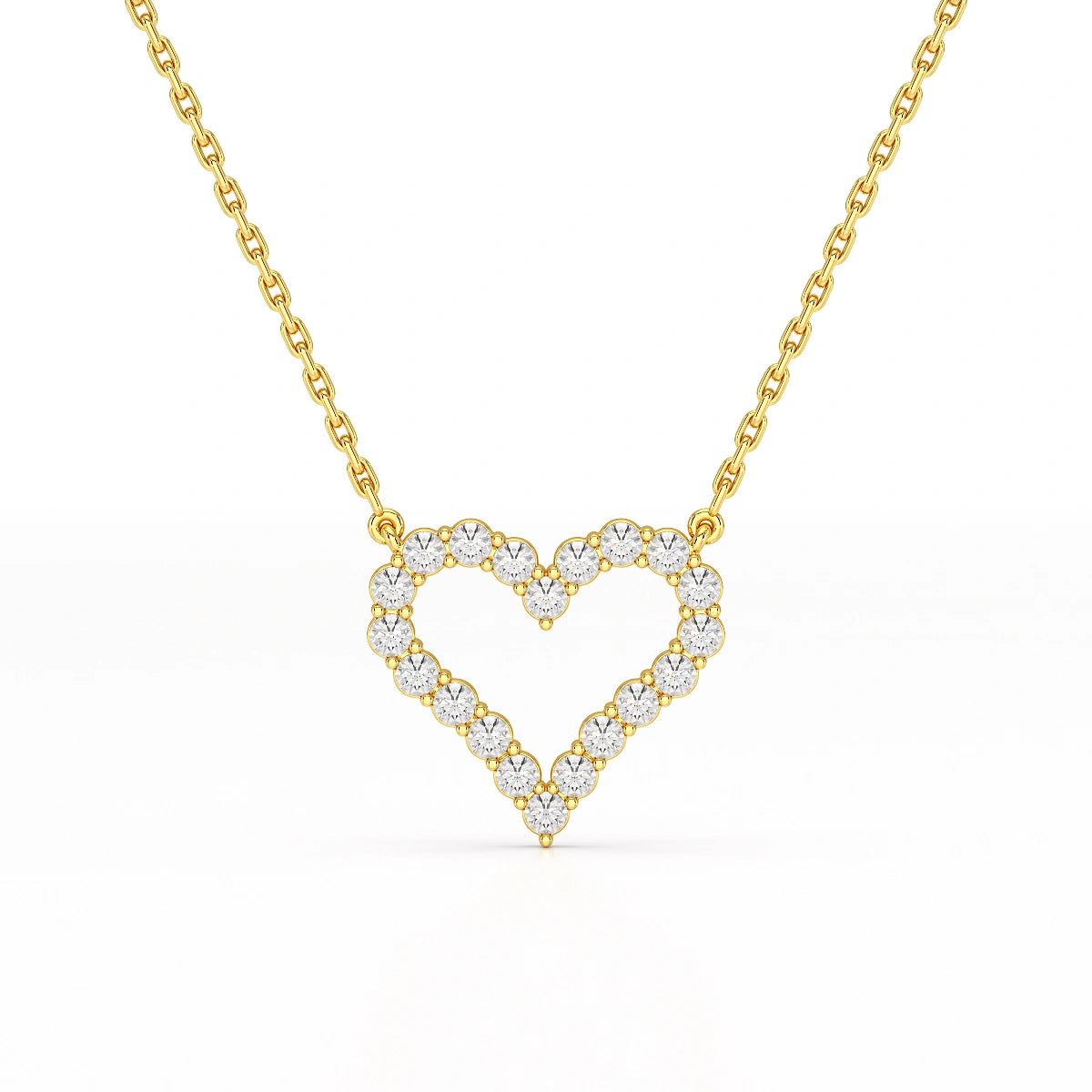 0.78 CT Round Cut Lab Diamond Chain Pendant