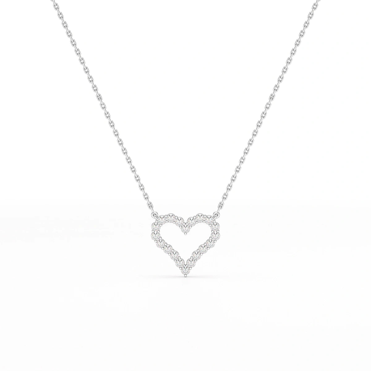 0.78 CT Round Cut Lab Diamond Chain Pendant