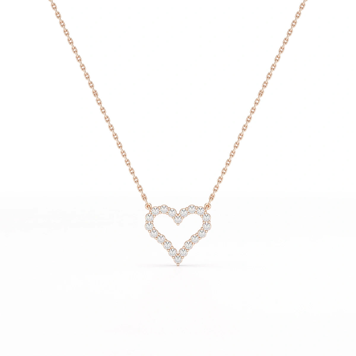 0.78 CT Round Cut Lab Diamond Chain Pendant