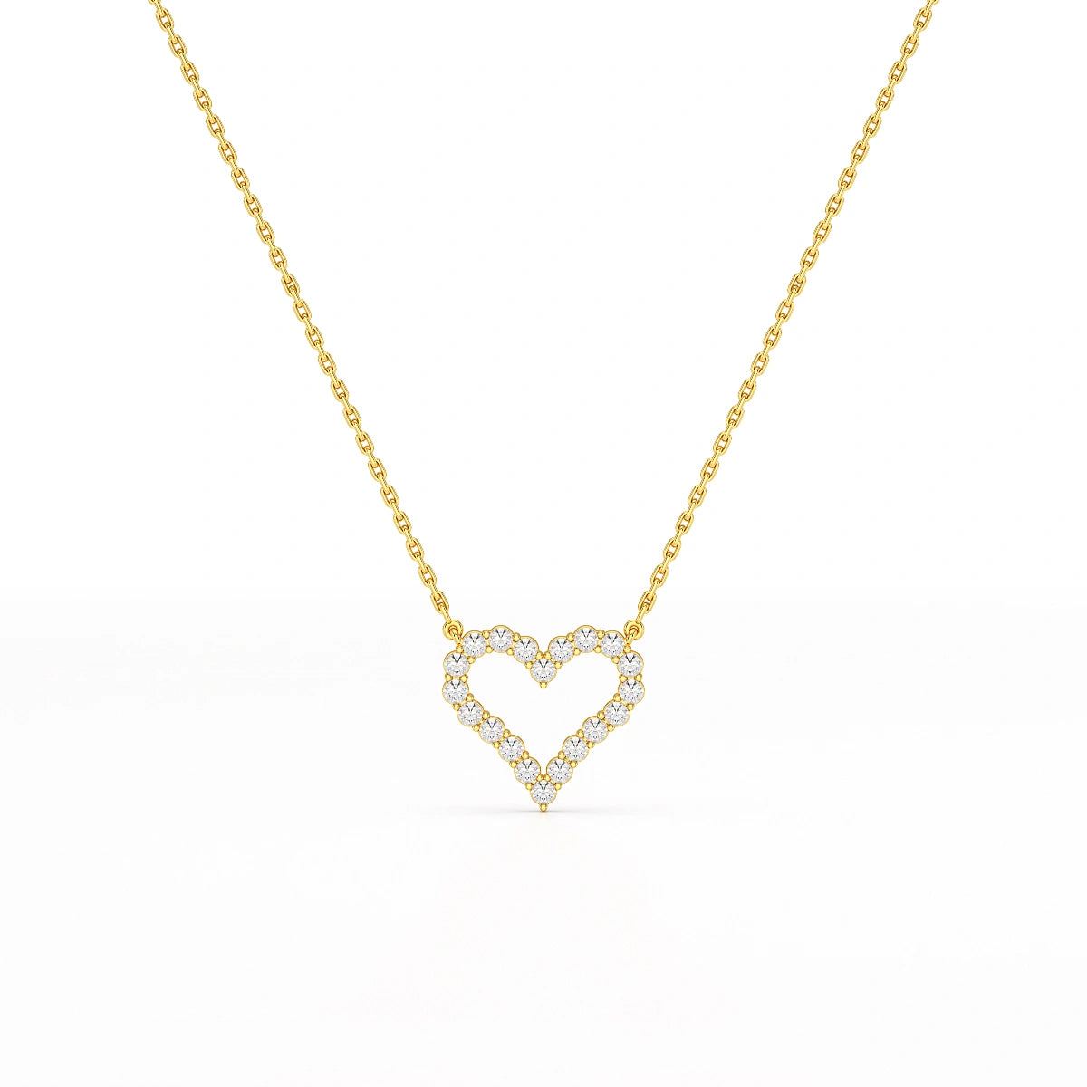 0.78 CT Round Cut Lab Diamond Chain Pendant