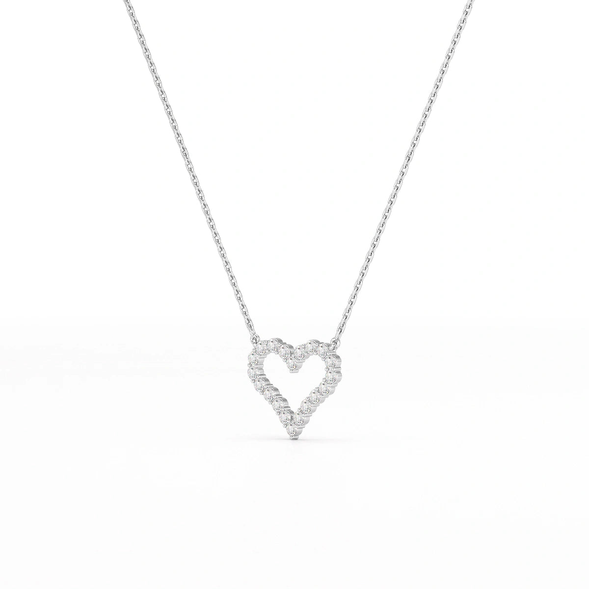 0.78 CT Round Cut Lab Diamond Chain Pendant