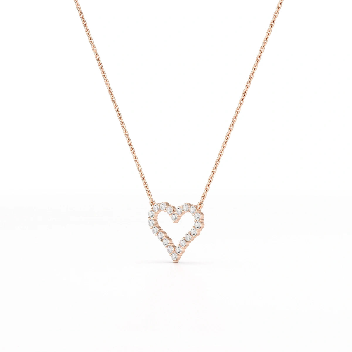 0.78 CT Round Cut Lab Diamond Chain Pendant