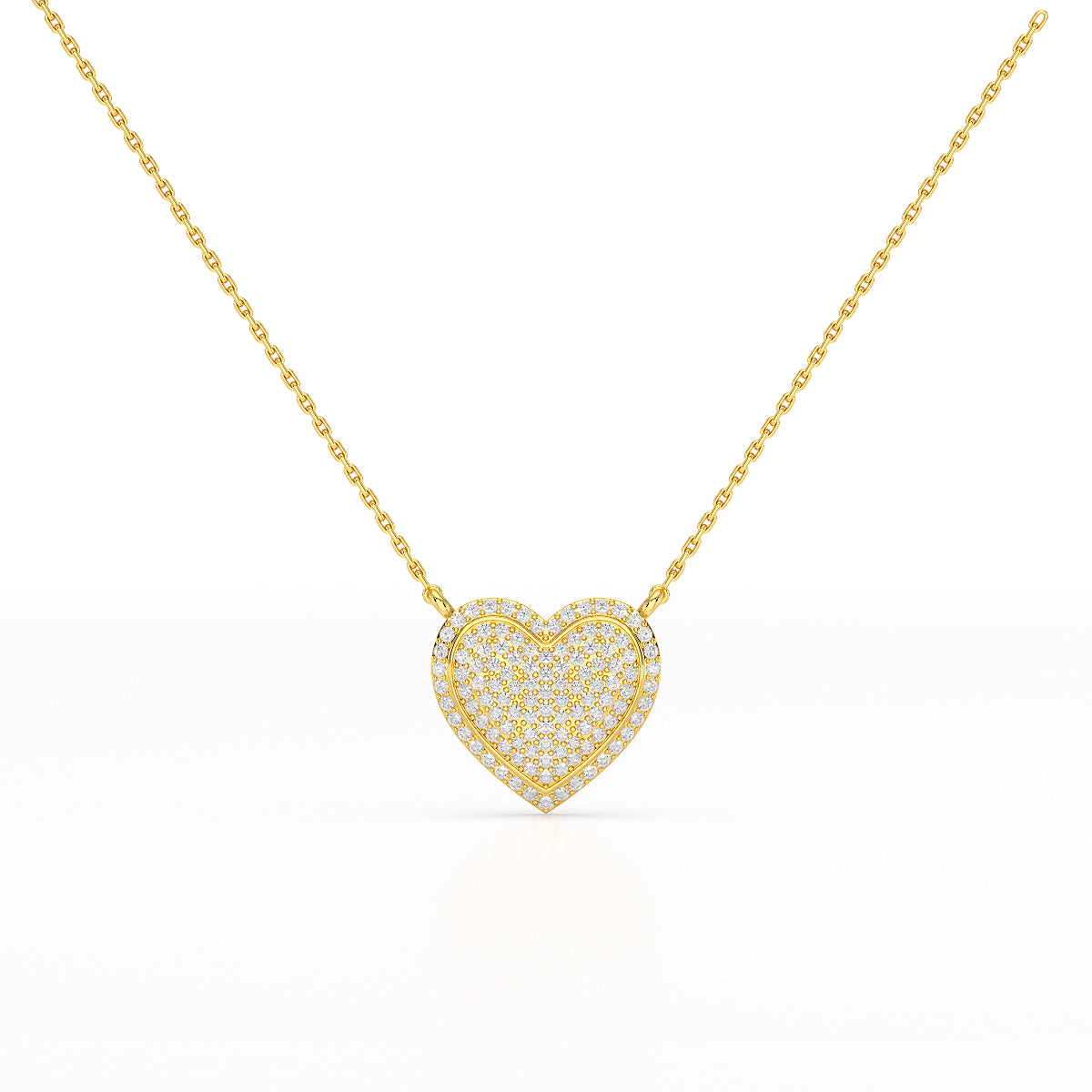 1.67 CT RoundCut Lab Diamond Chain Pendant