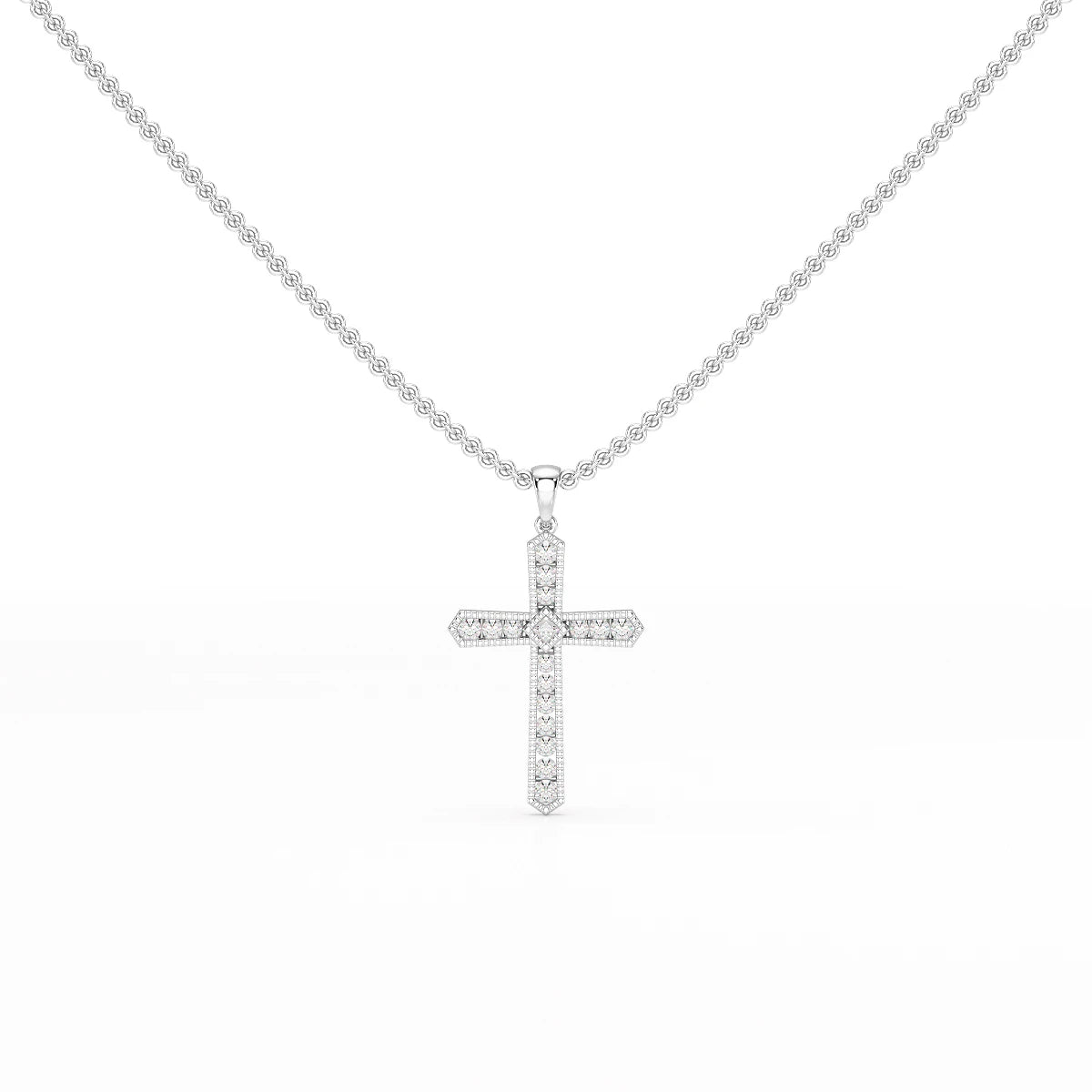 0.69 CT Lab Diamond Round Shape Pendant