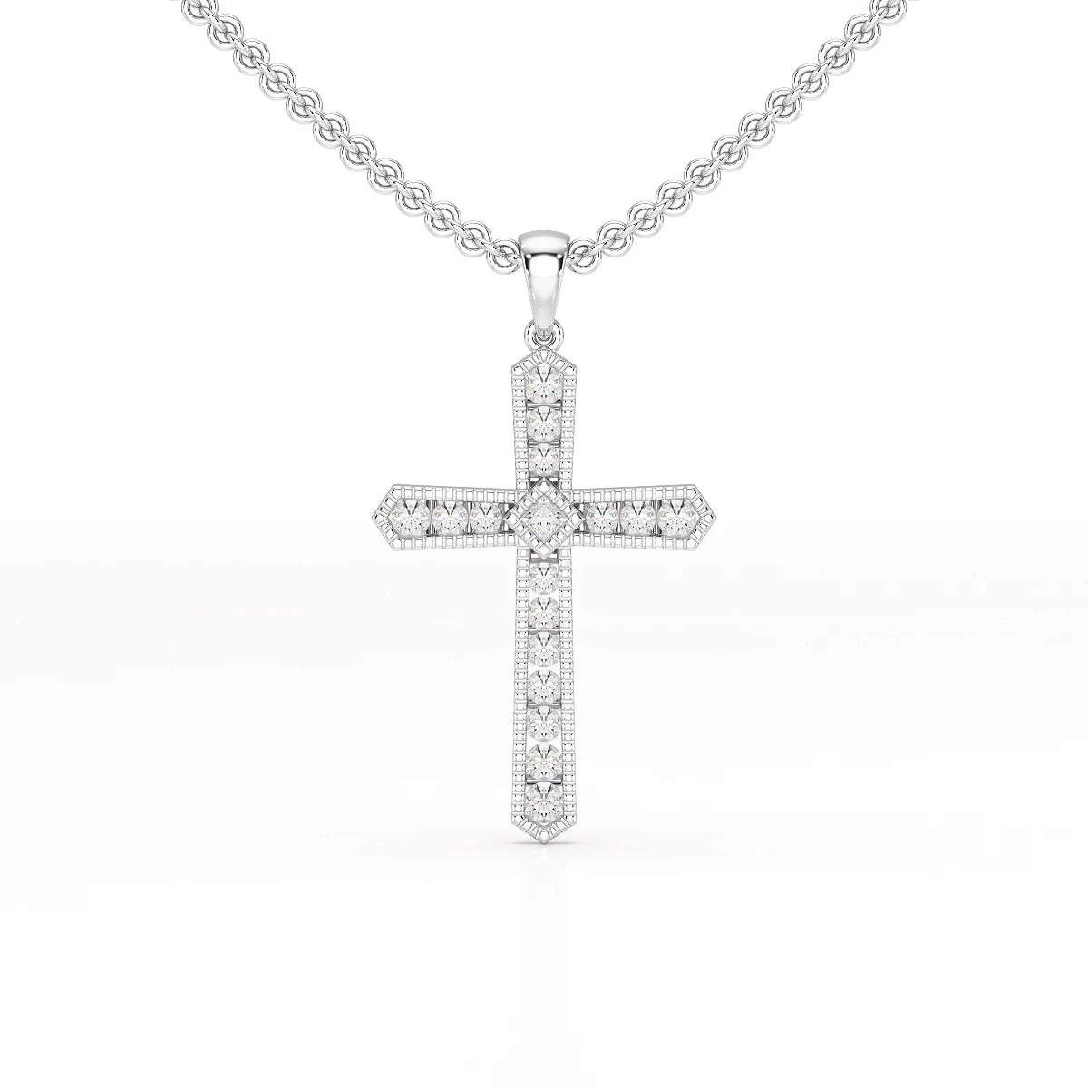 0.69 CT Lab Diamond Round Shape Pendant