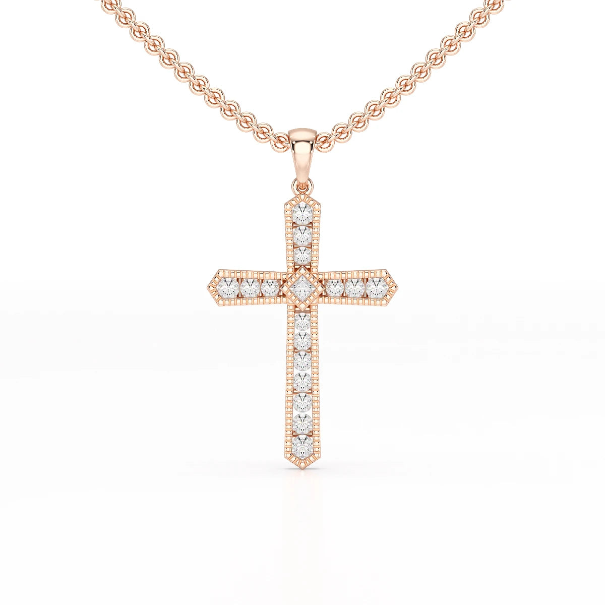 0.69 CT Lab Diamond Round Shape Pendant