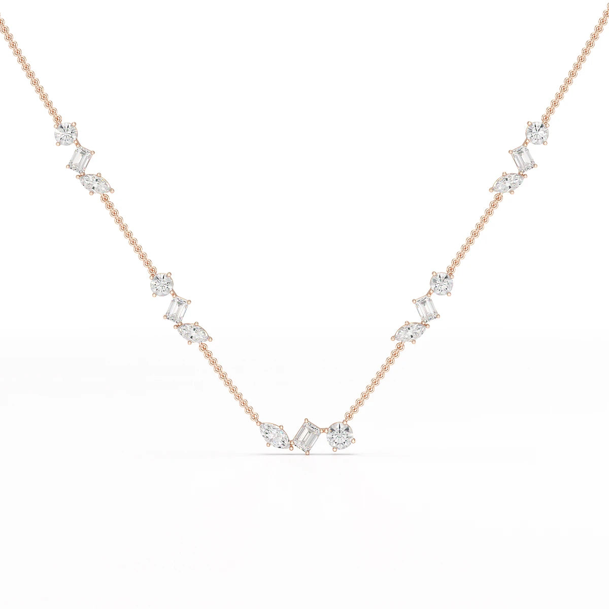 11 CT Lab Diamond Round Cut Chain Pendant