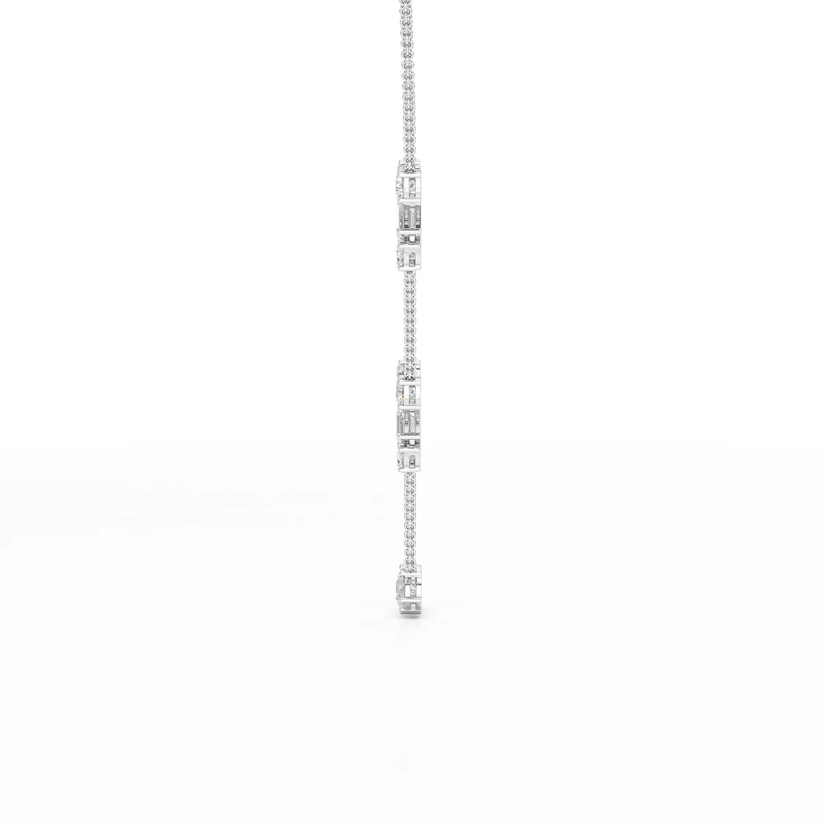 11 CT Lab Diamond Round Cut Chain Pendant