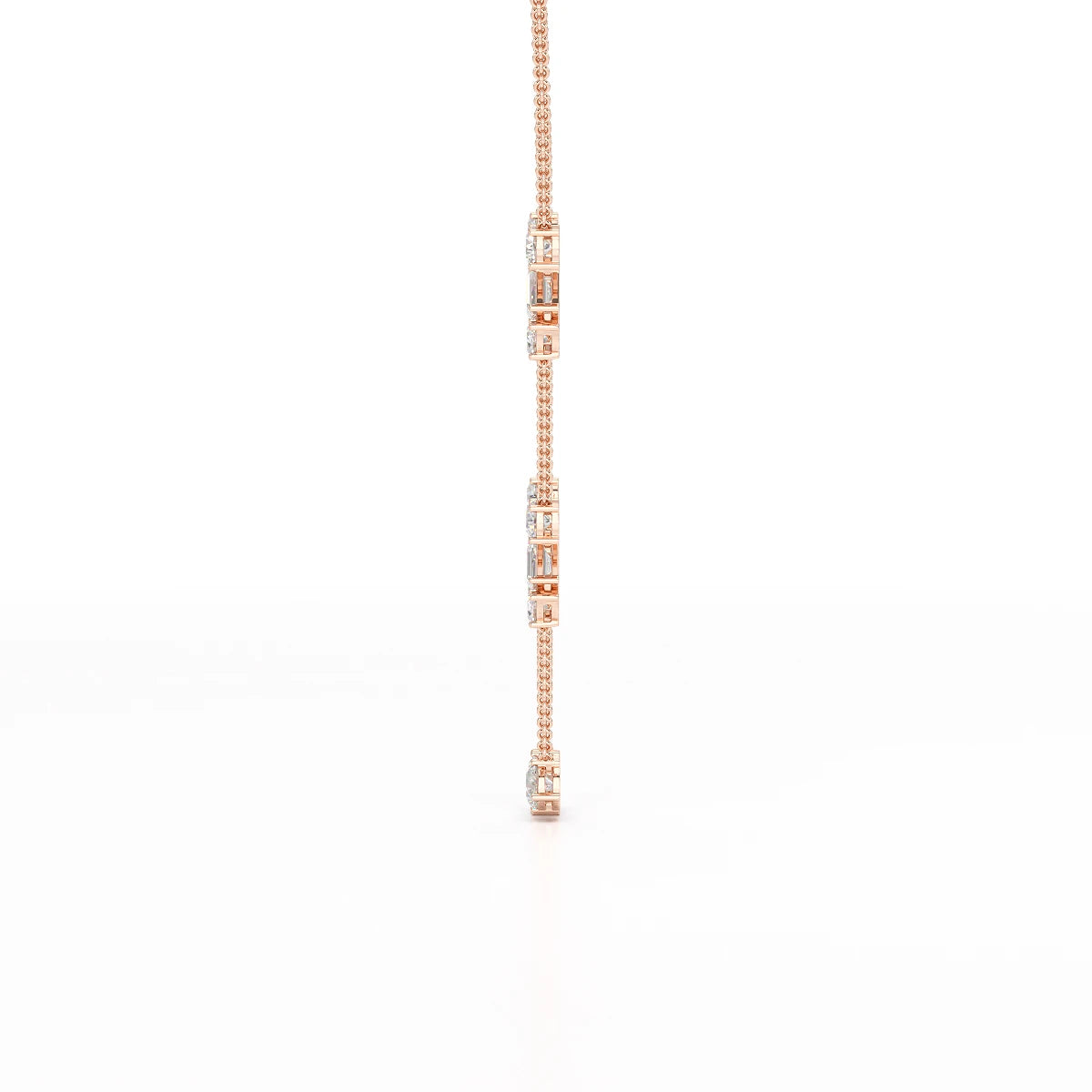 11 CT Lab Diamond Round Cut Chain Pendant