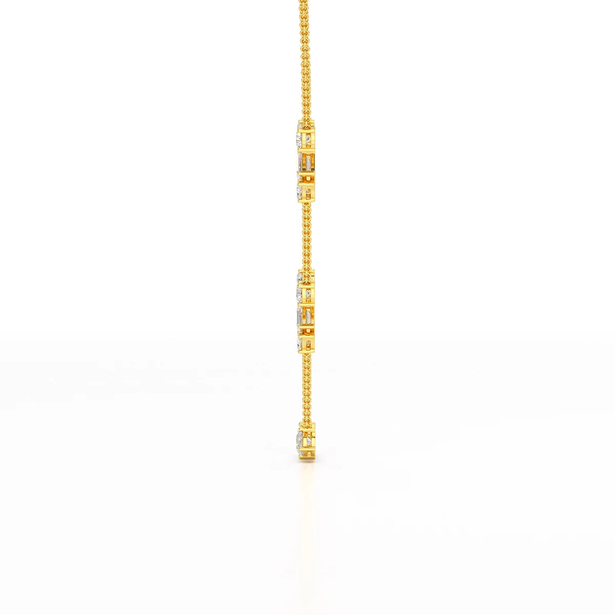 11 CT Lab Diamond Round Cut Chain Pendant