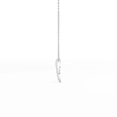 0.15 CT Round Cut Lab Diamond Swirl Chain Pendant