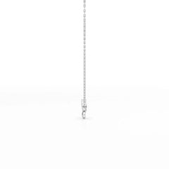 0.20 CT Flower Shape Lab Diamond Chain Pendant with Round Diamonds