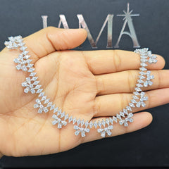 9.7 CT Elegant Lab Diamond Necklace with Round Diamonds (Ready for Delivery)