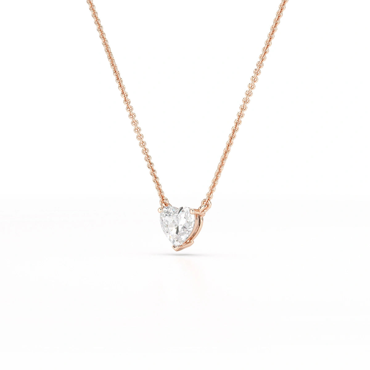 1 Ct Lab Grown Diamond Heart Pendant