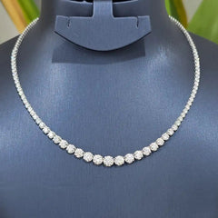 5.40 CT Graduated Diamond Tennis Necklace (Ready for Delivery)
