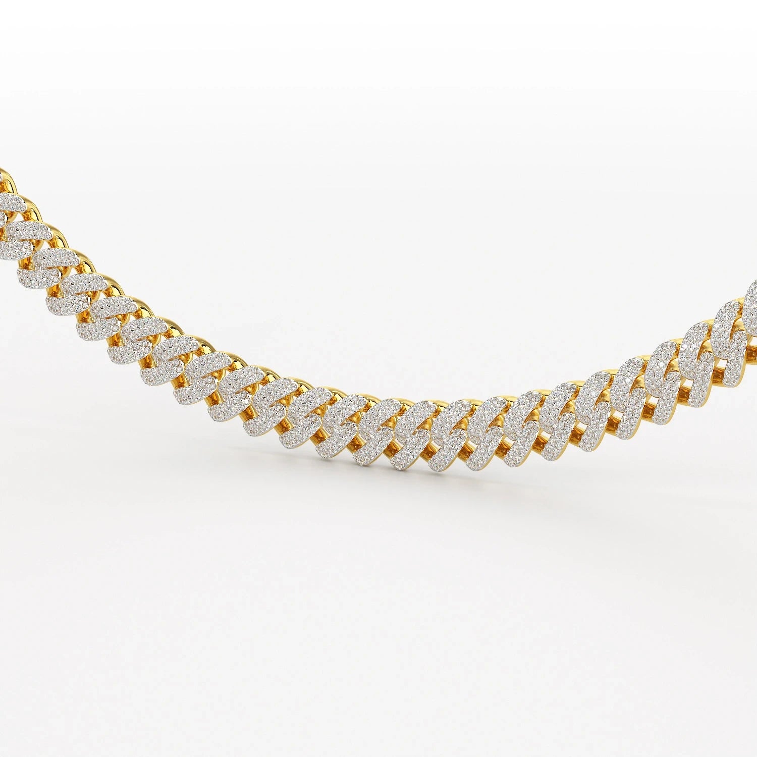 11.48 CT Round Cut Men's Cuban Chain