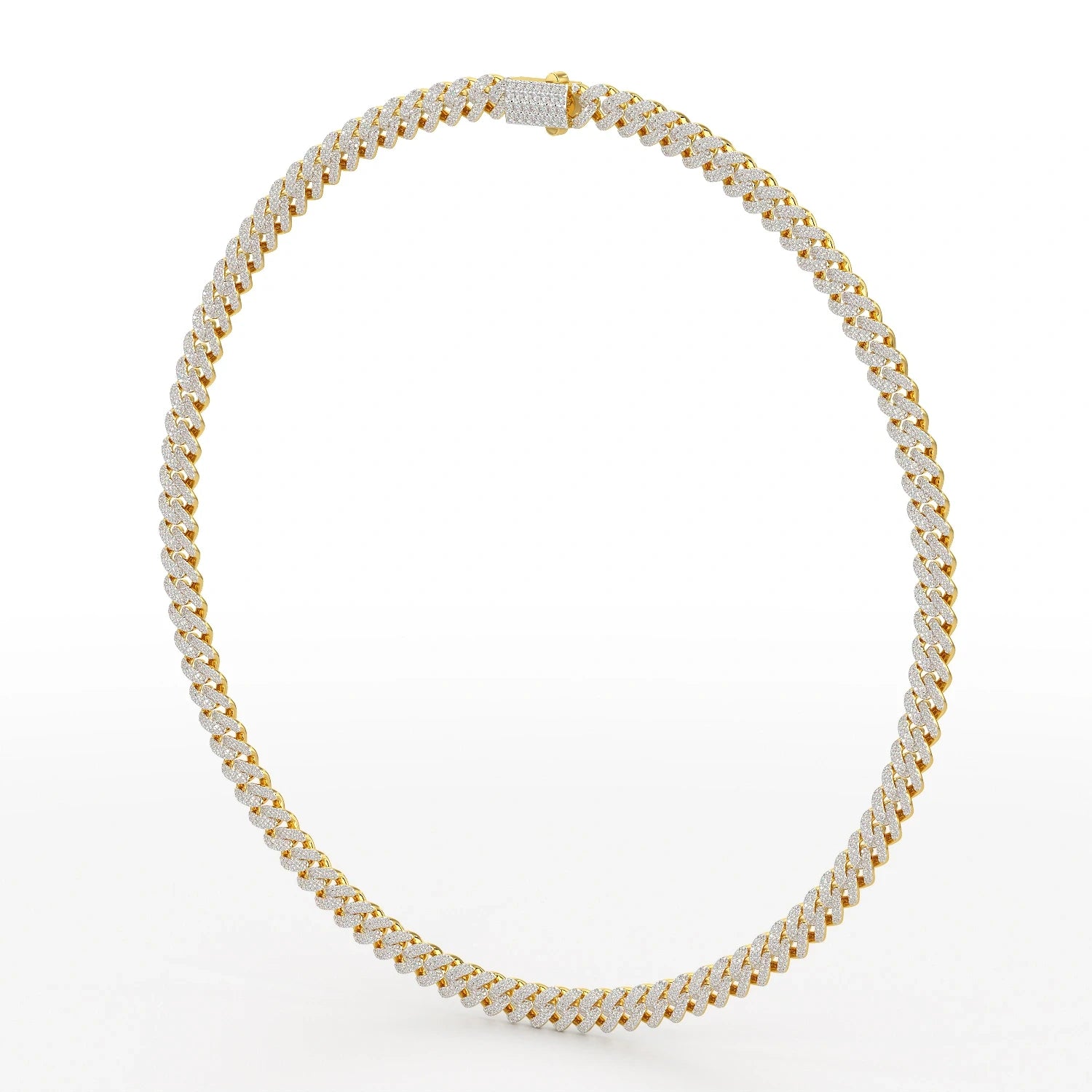 11.48 CT Round Cut Men's Cuban Chain