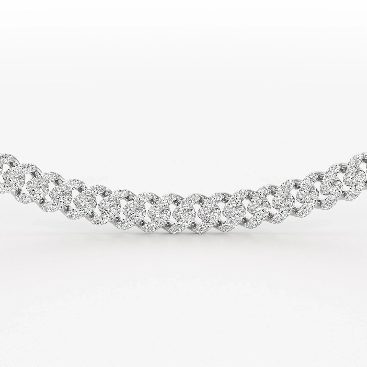 11.48 CT Round Cut Men's Cuban Chain