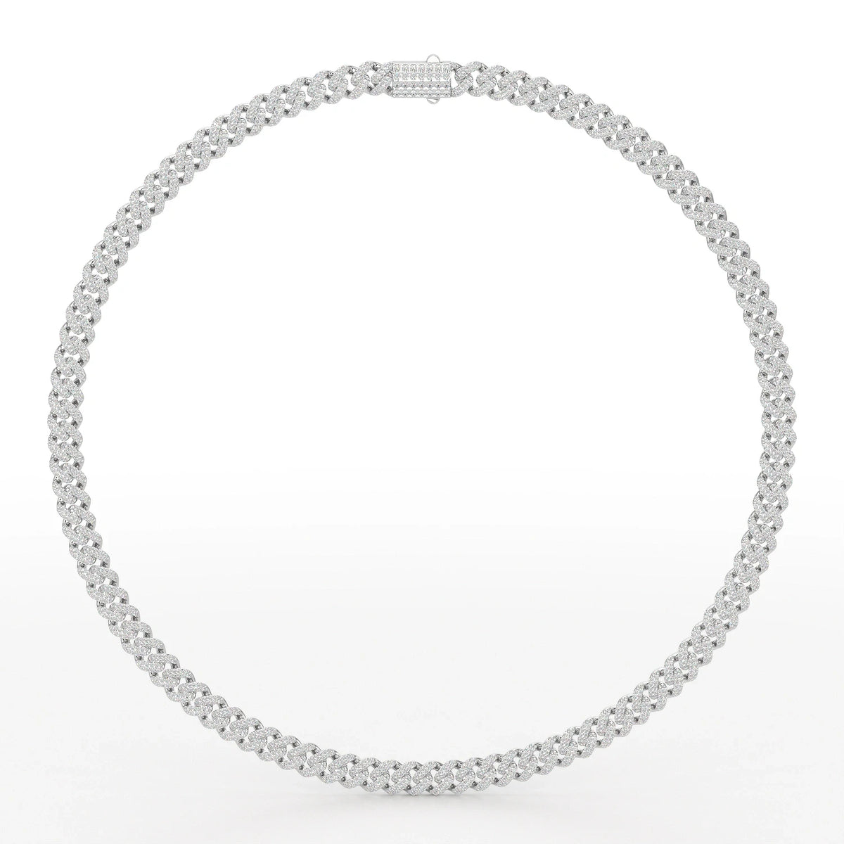 11.48 CT Round Cut Men's Cuban Chain