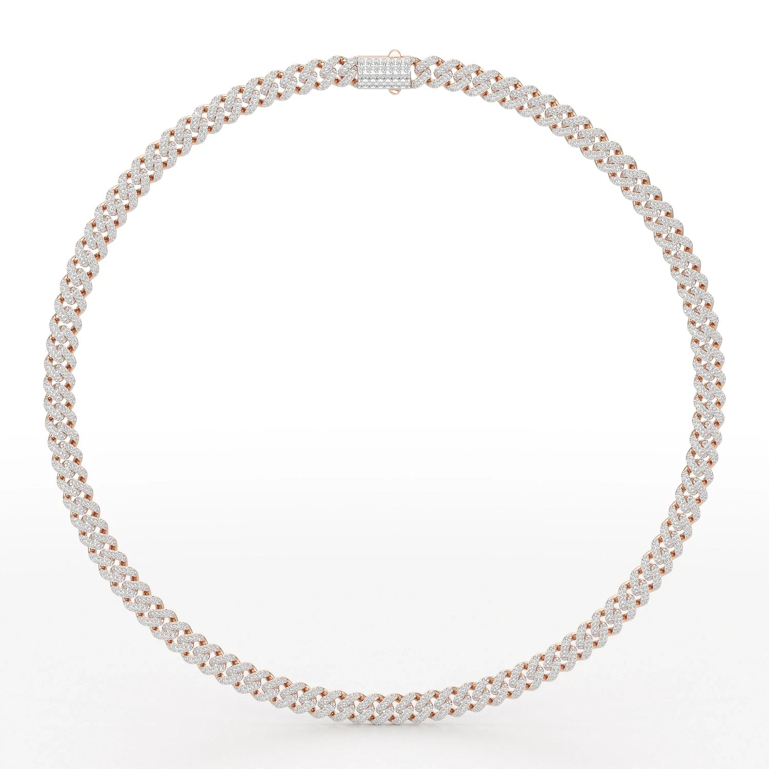 11.48 CT Round Cut Men's Cuban Chain