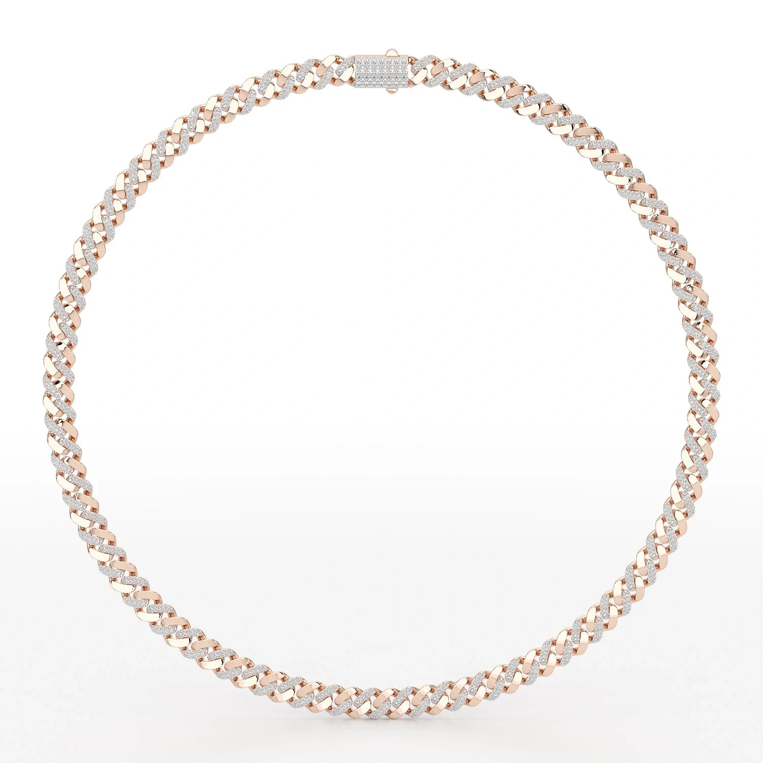 6 CT Round Cut Men's Cuban Chain