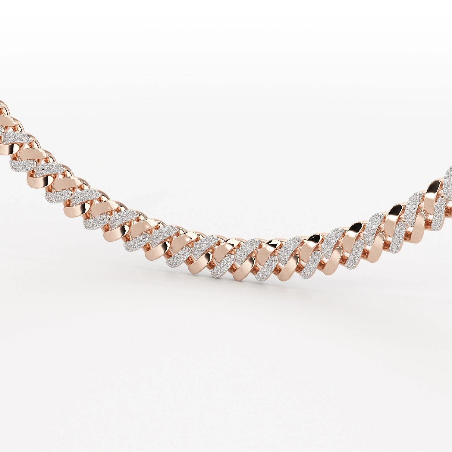 6 CT Round Cut Men's Cuban Chain