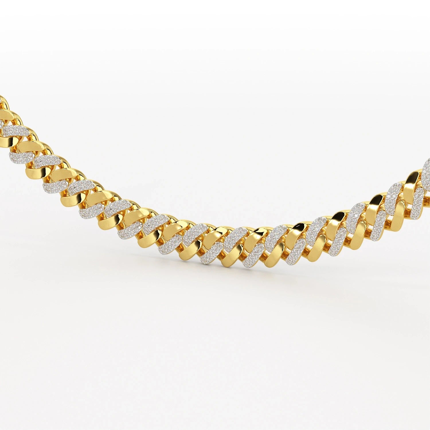 6 CT Round Cut Men's Cuban Chain