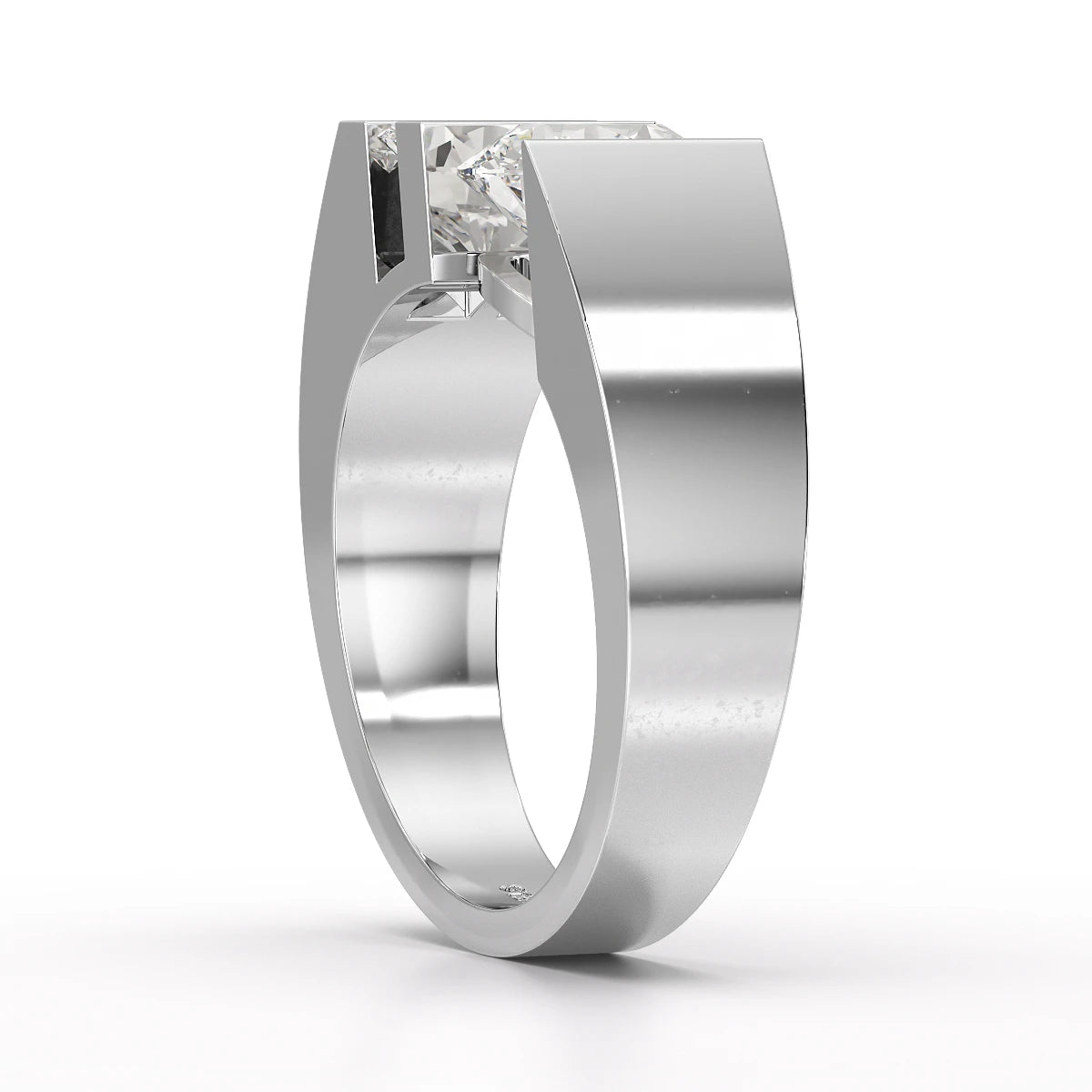 2.2 CT Round Cut Lab Diamond Men's Ring