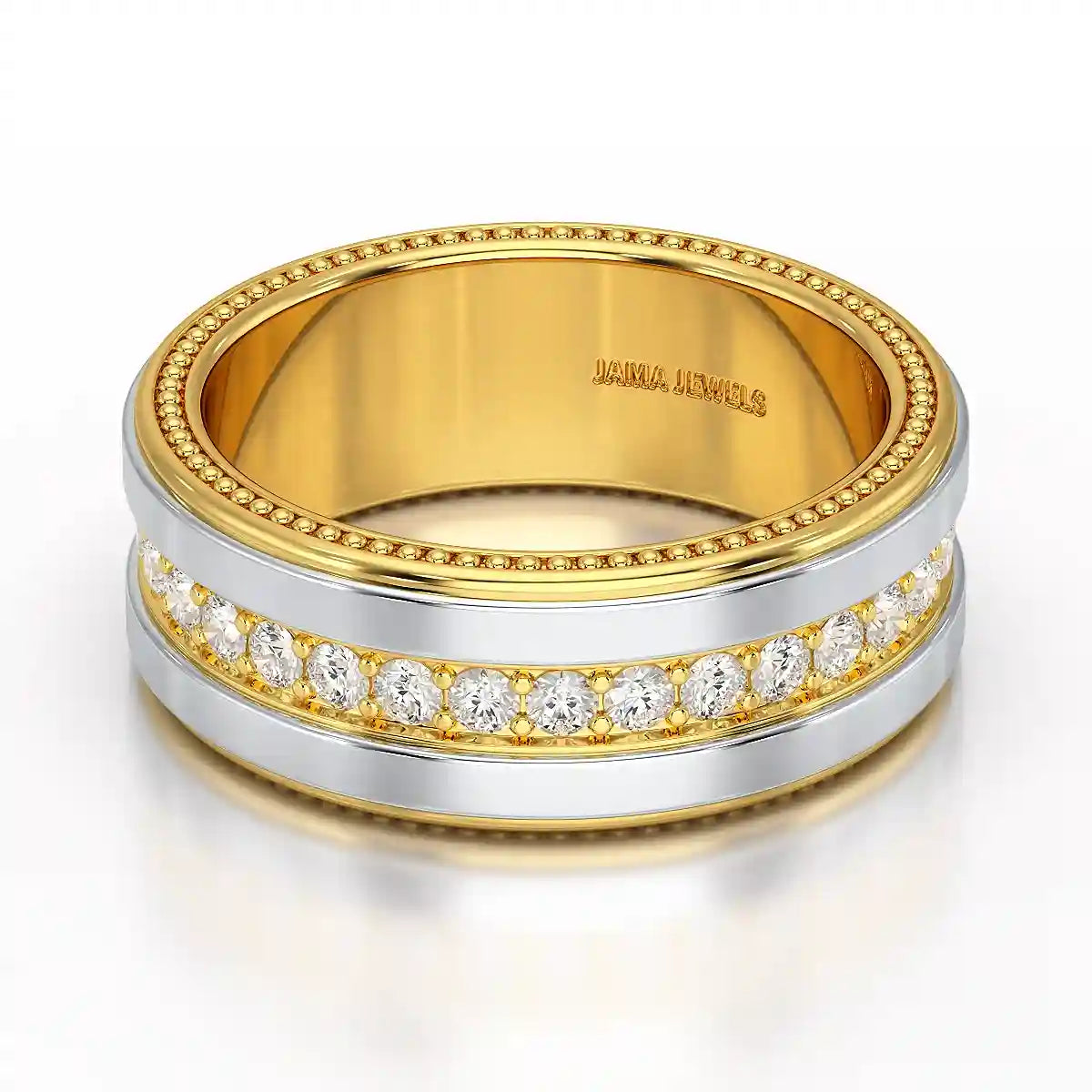 1.16 CT Round Cut Lab Diamond Men's Ring