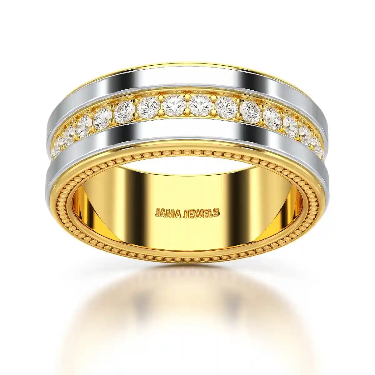 1.16 CT Round Cut Lab Diamond Men's Ring