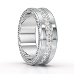 1.16 CT Round Cut Lab Diamond Men's Ring