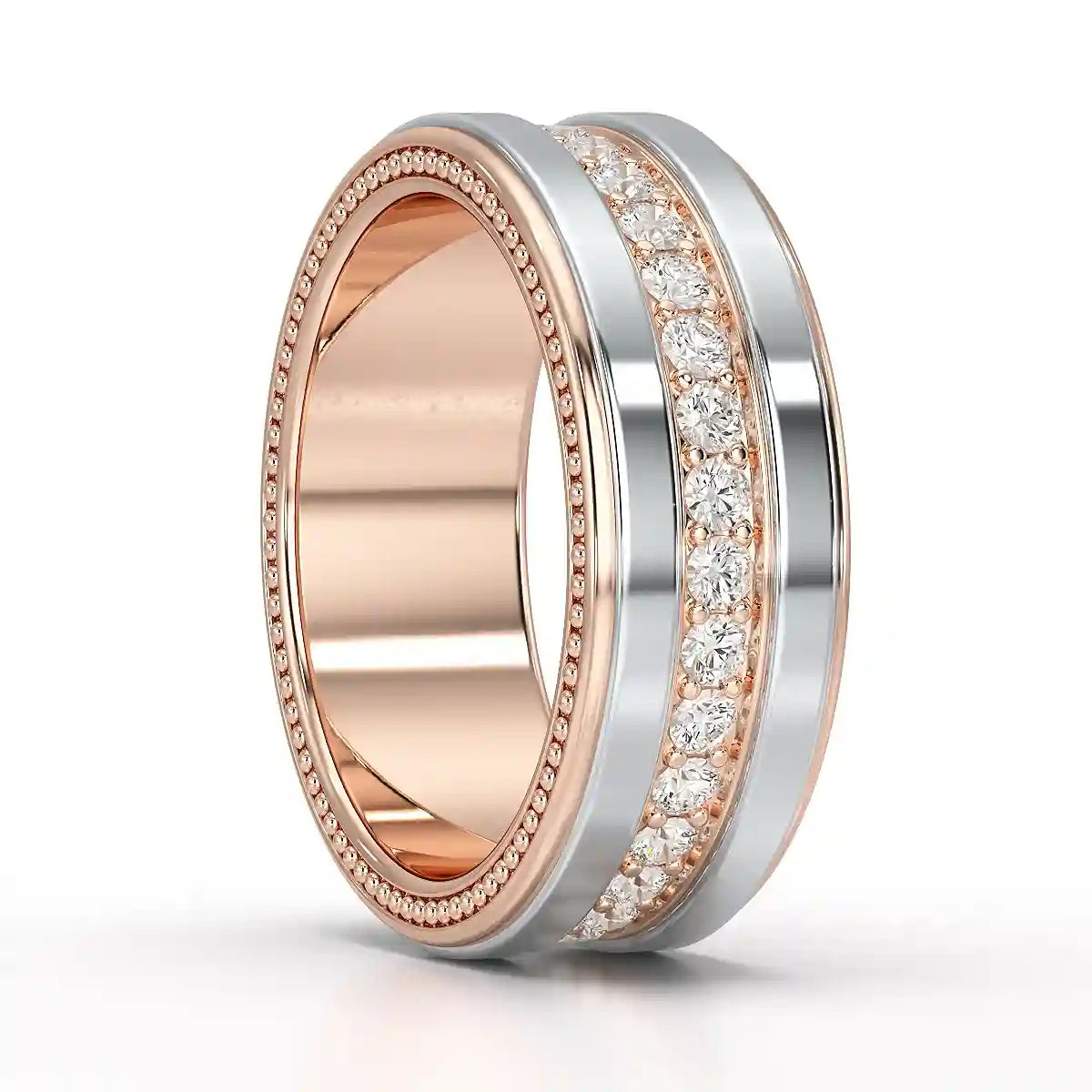 1.16 CT Round Cut Lab Diamond Men's Ring