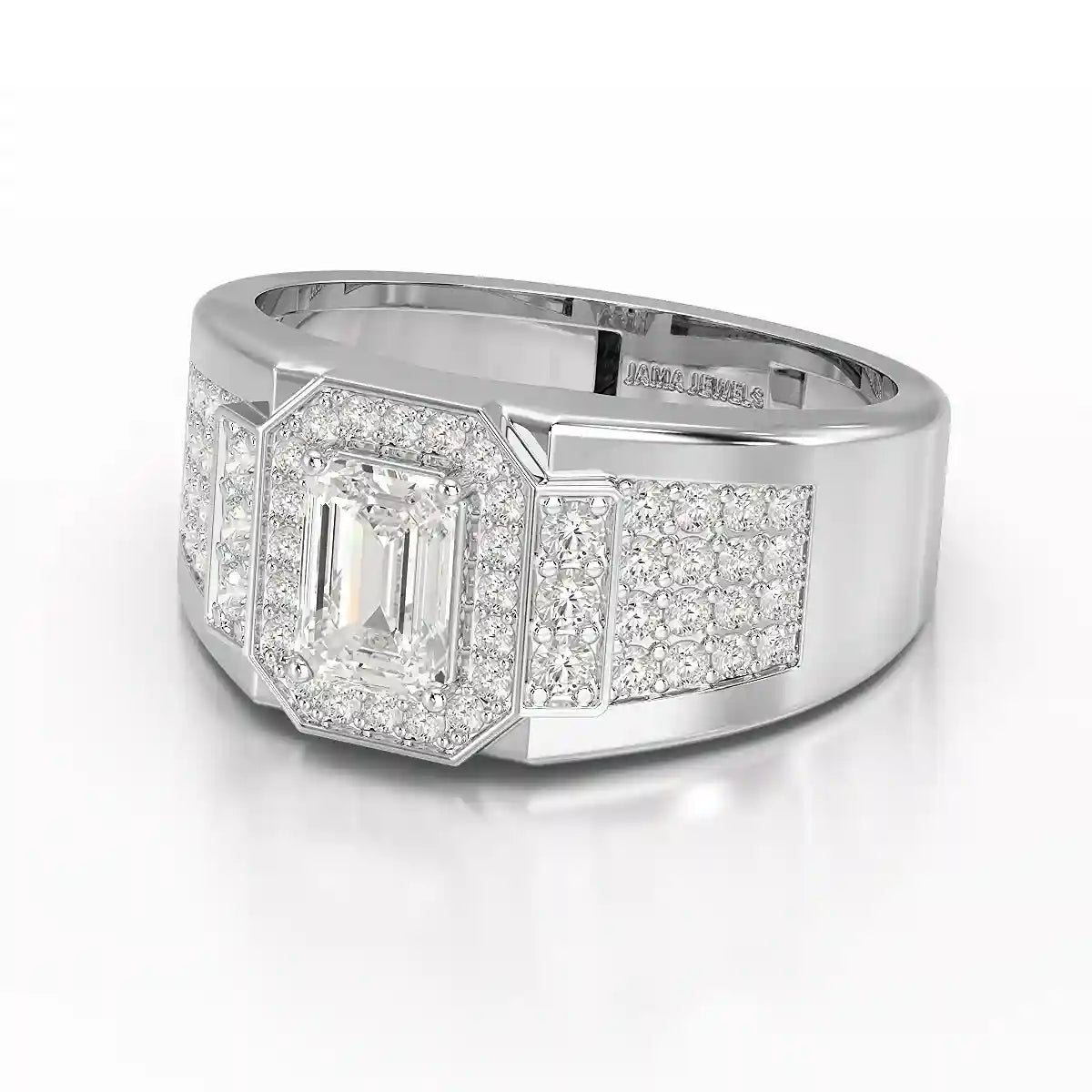 1.72 CT Round Shape Lab Diamond Men's Ring