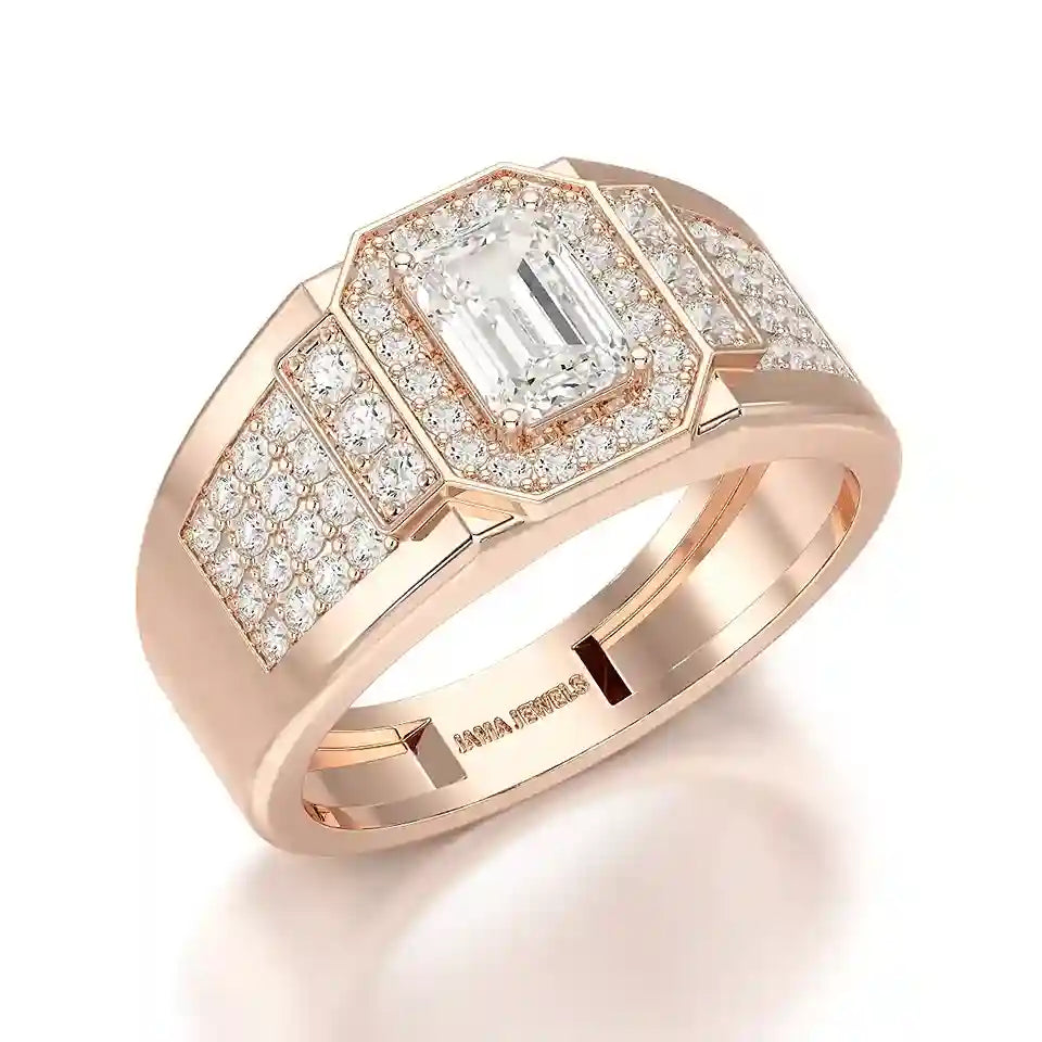 1.72 CT Round Shape Lab Diamond Men's Ring