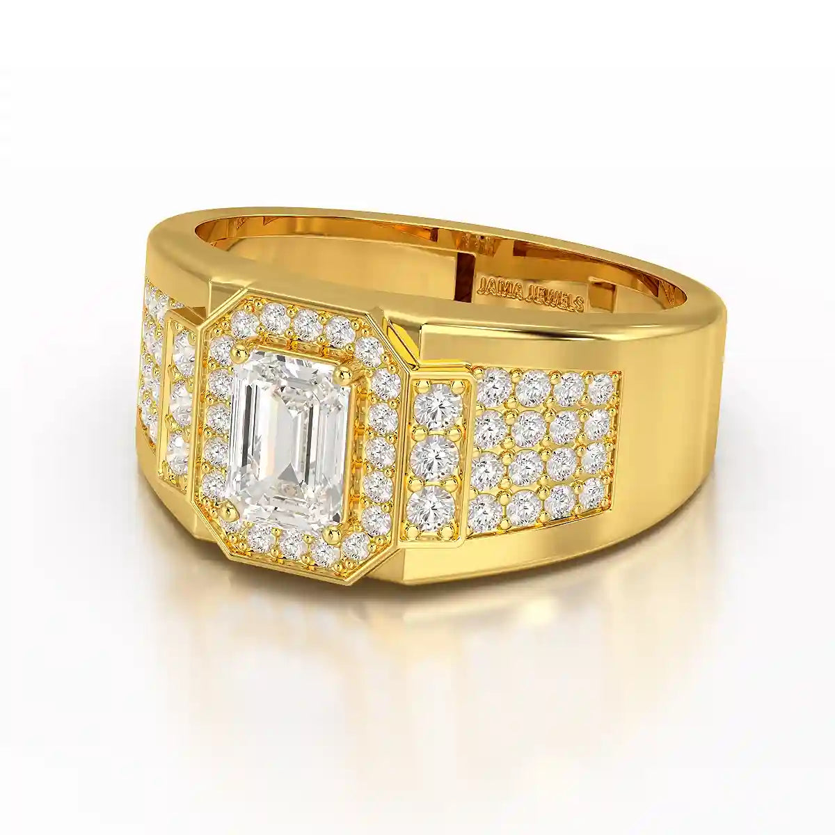 1.72 CT Round Shape Lab Diamond Men's Ring