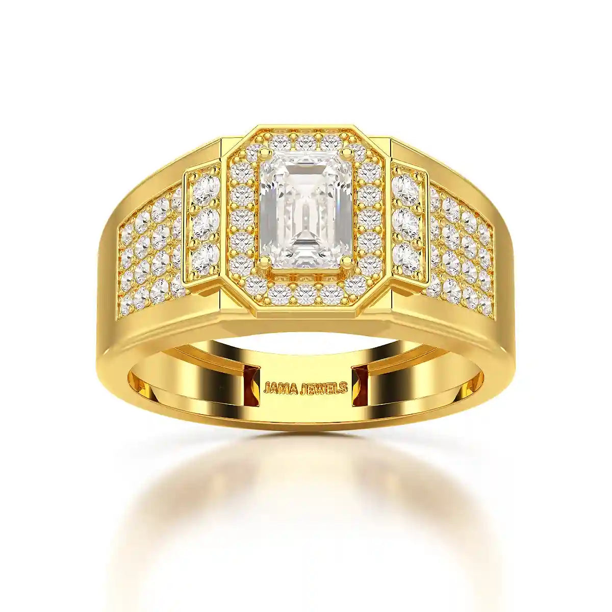 1.72 CT Round Shape Lab Diamond Men's Ring