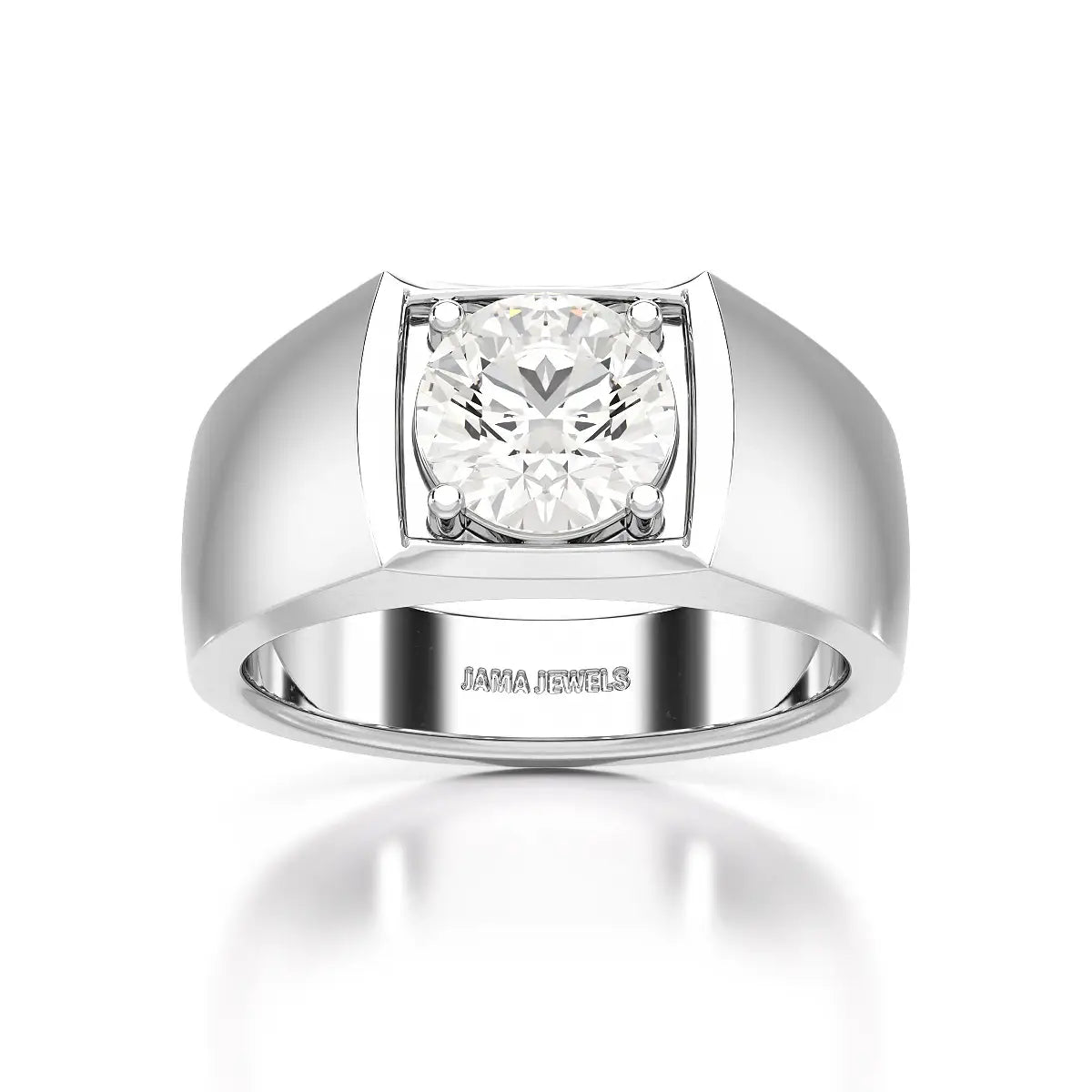 2 CT Round Cut Lab Diamond Men's Ring