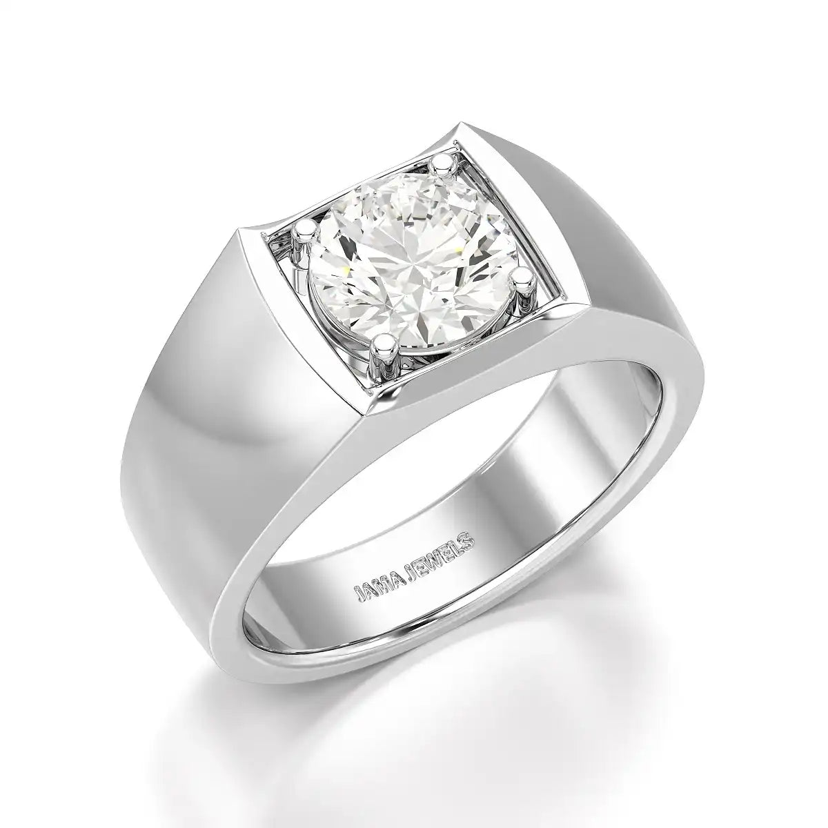 2 CT Round Cut Lab Diamond Men's Ring
