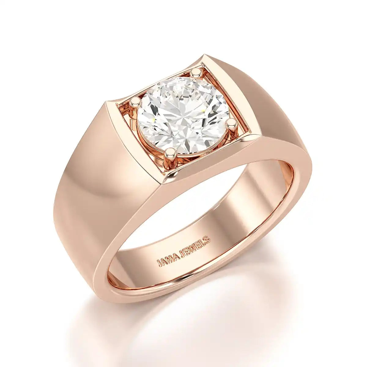 2 CT Round Cut Lab Diamond Men's Ring