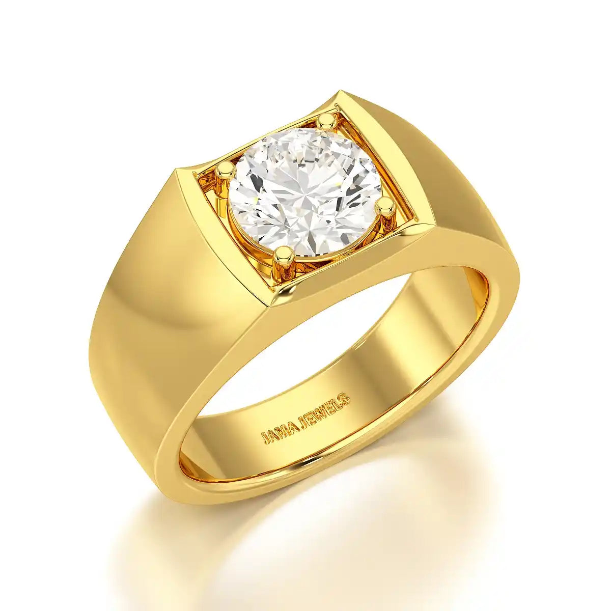 2 CT Round Cut Lab Diamond Men's Ring