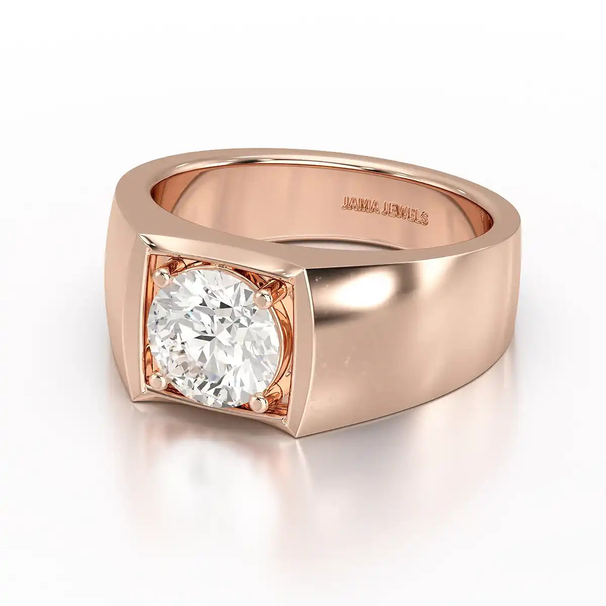 2 CT Round Cut Lab Diamond Men's Ring