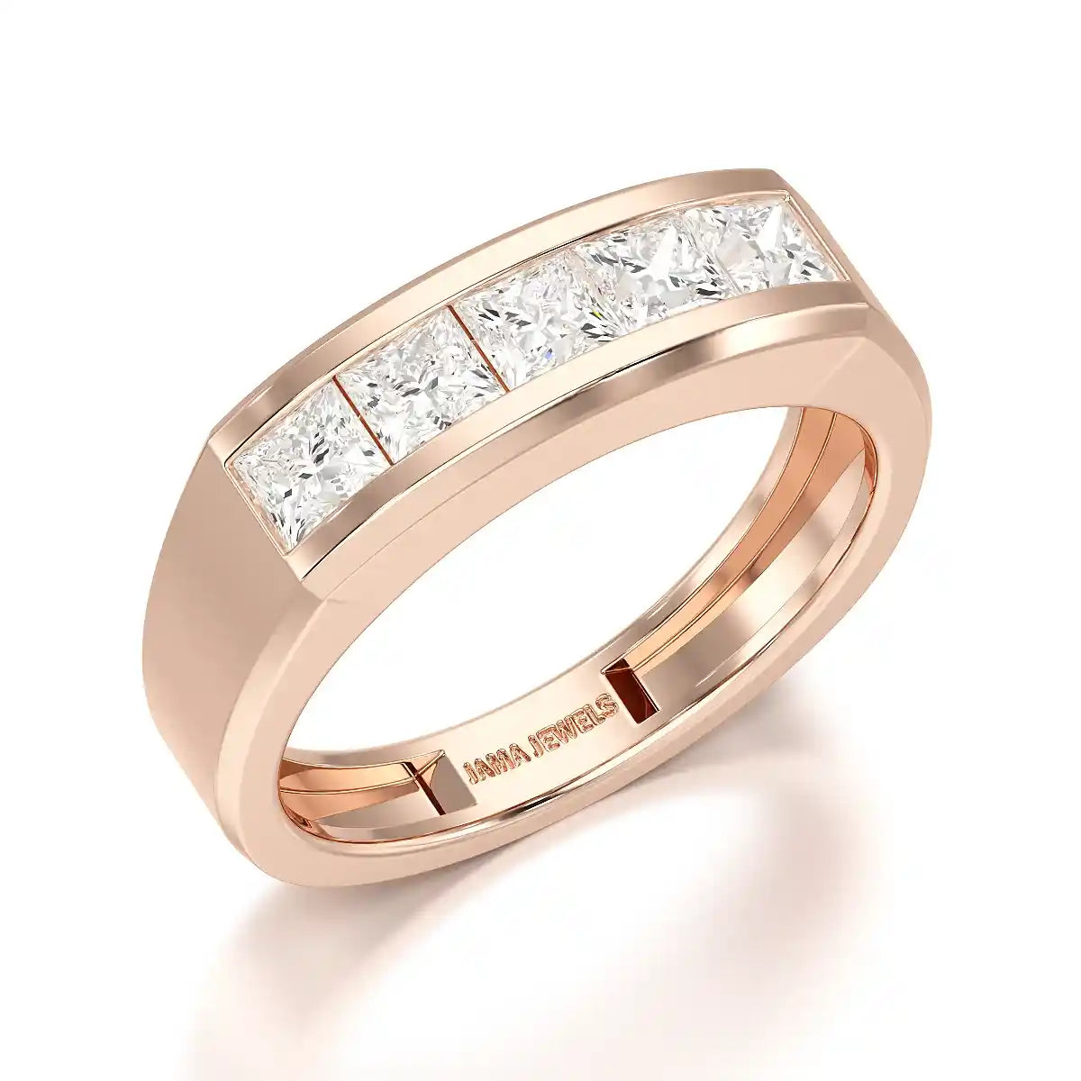 1.4 CT Princess Cut Lab Diamond Men's Ring