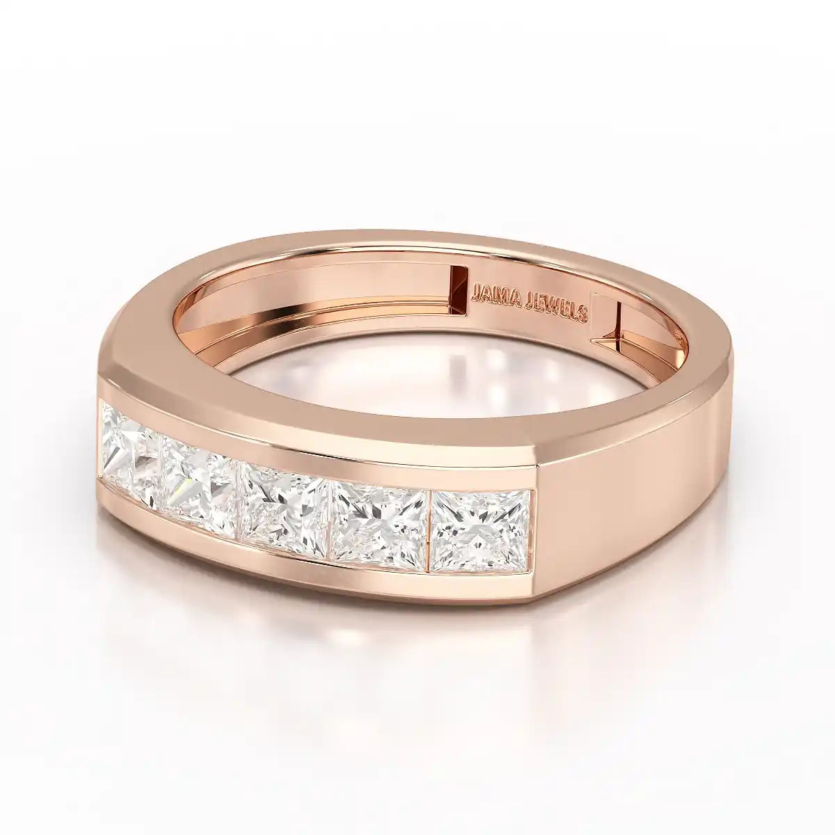 1.4 CT Princess Cut Lab Diamond Men's Ring