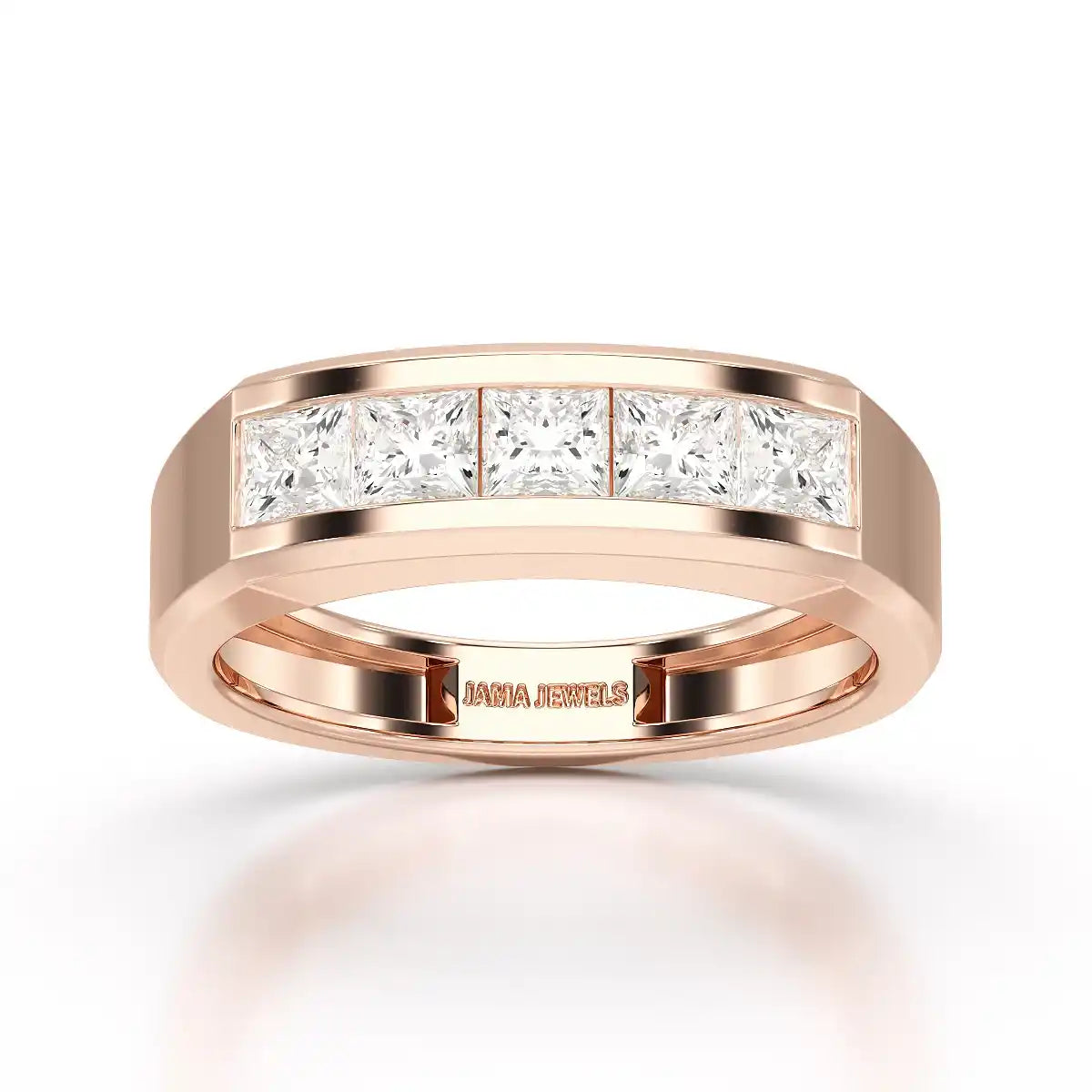 1.4 CT Princess Cut Lab Diamond Men's Ring