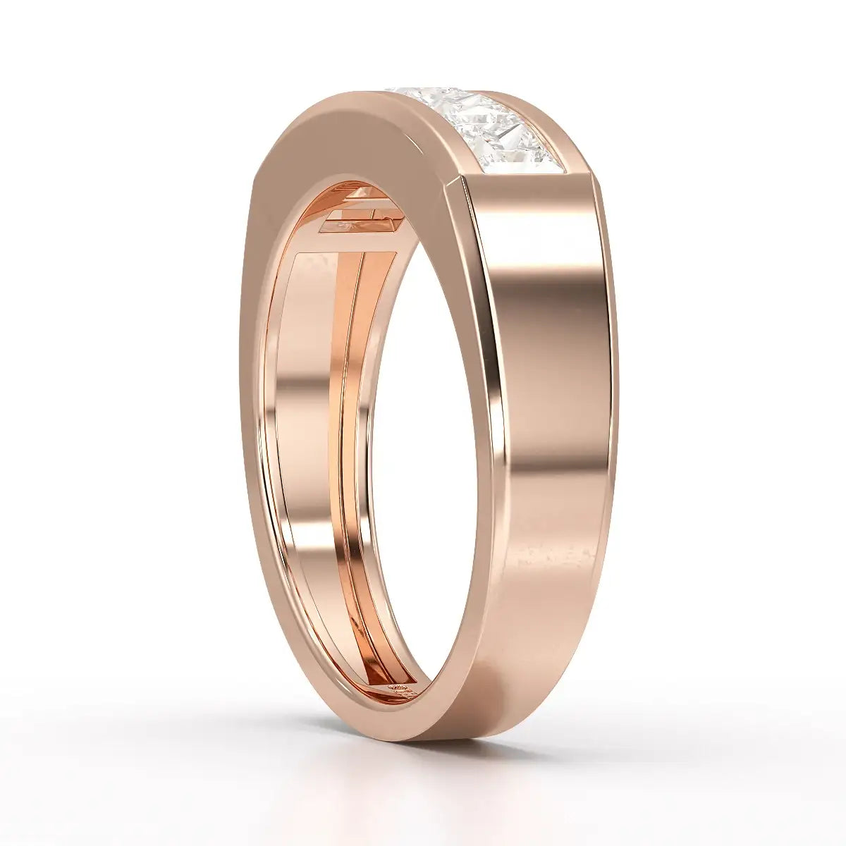 1.4 CT Princess Cut Lab Diamond Men's Ring