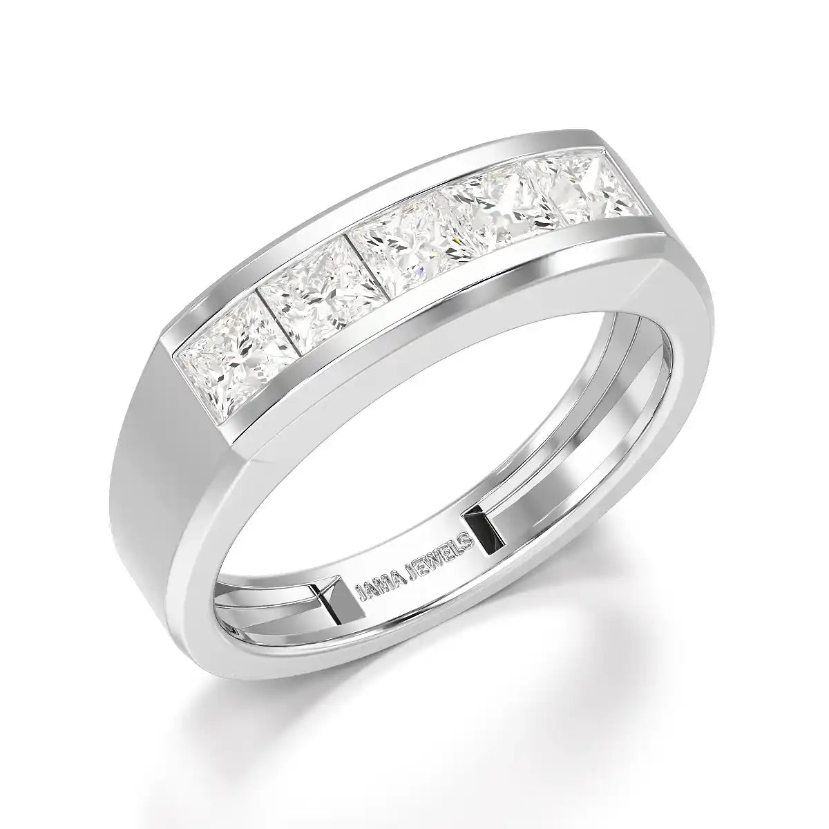 1.4 CT Princess Cut Lab Diamond Men's Ring