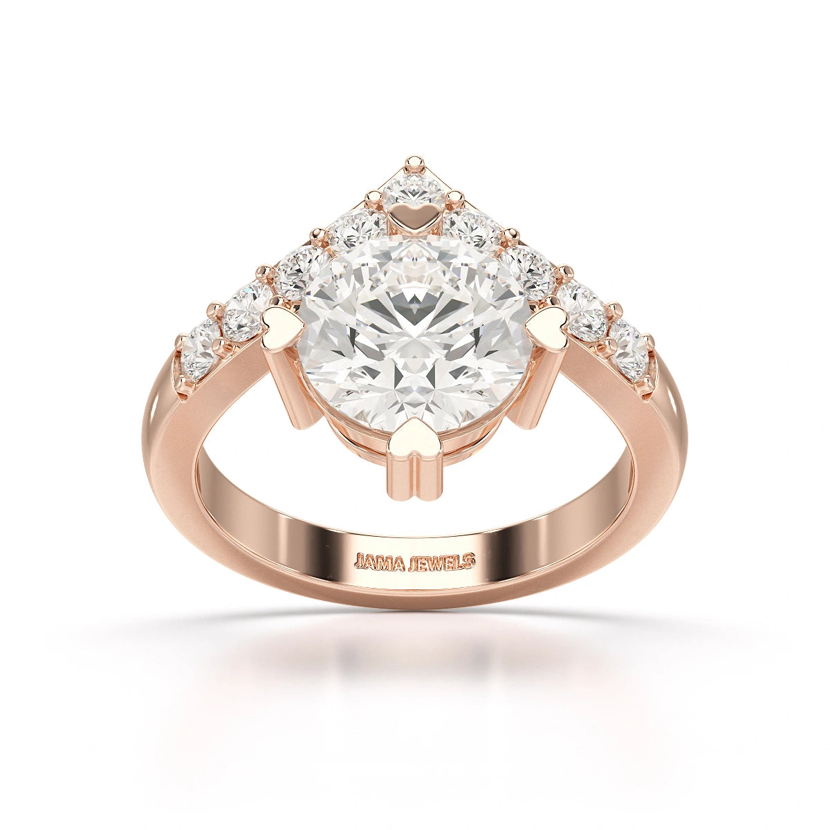3.02 CT Round Cut Classic Lab Diamond Ring